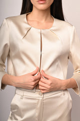 Bolero in raso con gancetti