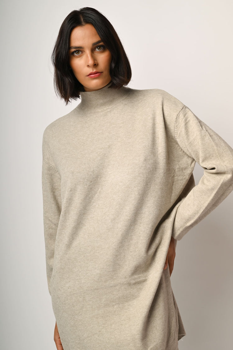 Abito a lupetto in maglia