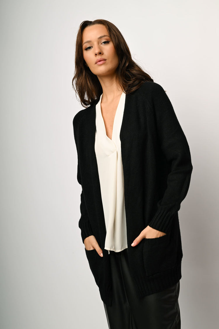 Cardigan lungo misto viscosa