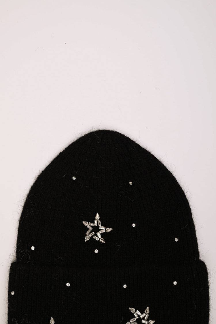 Berretto con stelle in strass