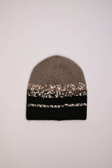 Cappello fango e nero con paillettes