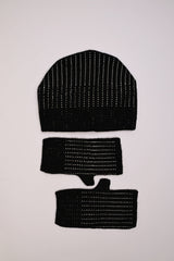 Set berretto + guanti con strass