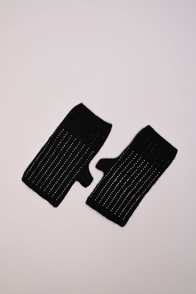 Set berretto + guanti con strass