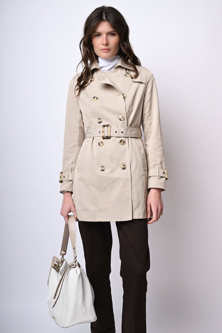 Trench doppiopetto con cintura