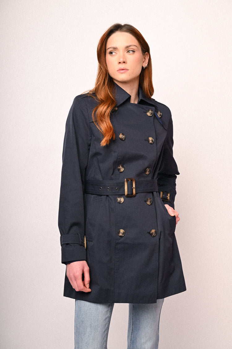 Trench basic doppiopetto con cintura
