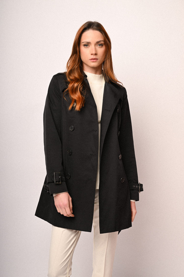 Trench basic doppiopetto con cintura