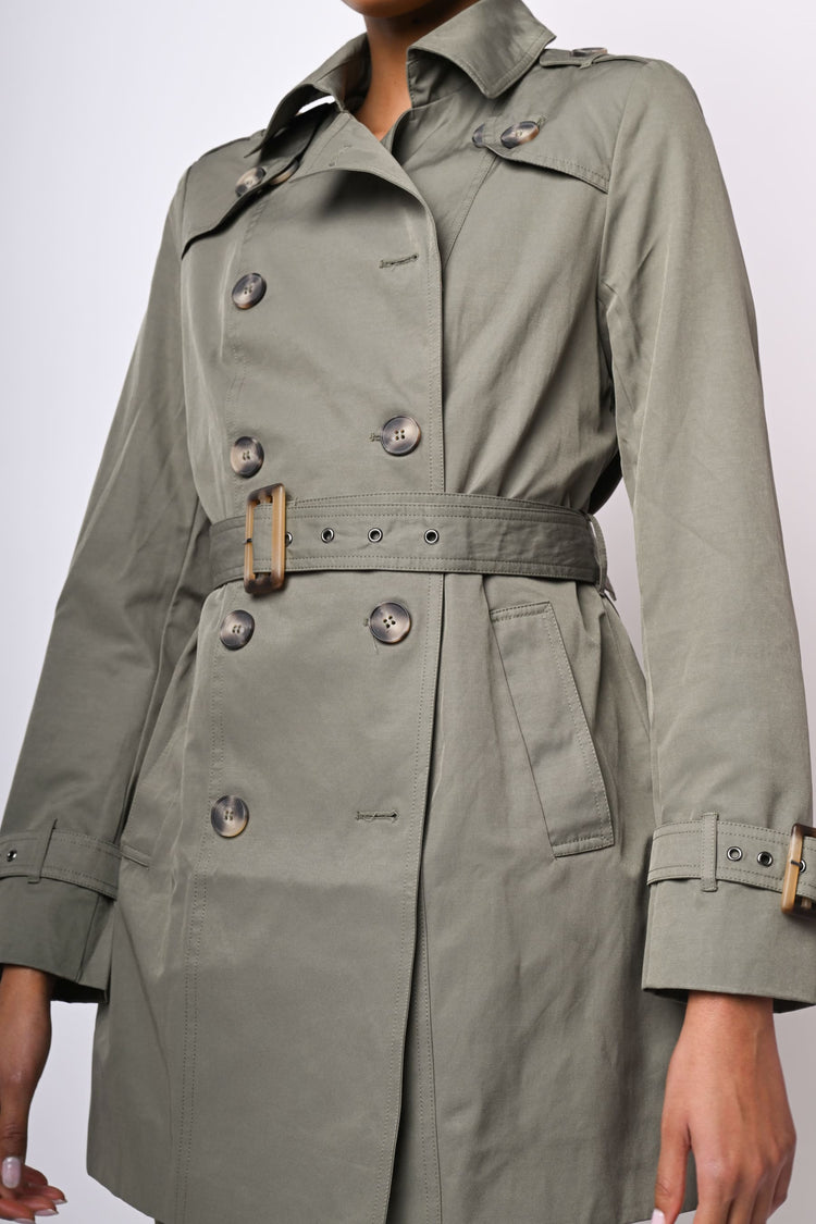 Trench doppiopetto con cintura