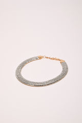 Collana rigida con strass