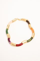 Collana con placche multicolor