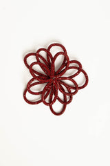 Spilla strass fili fiore