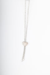Collana lunga con strass e cuore