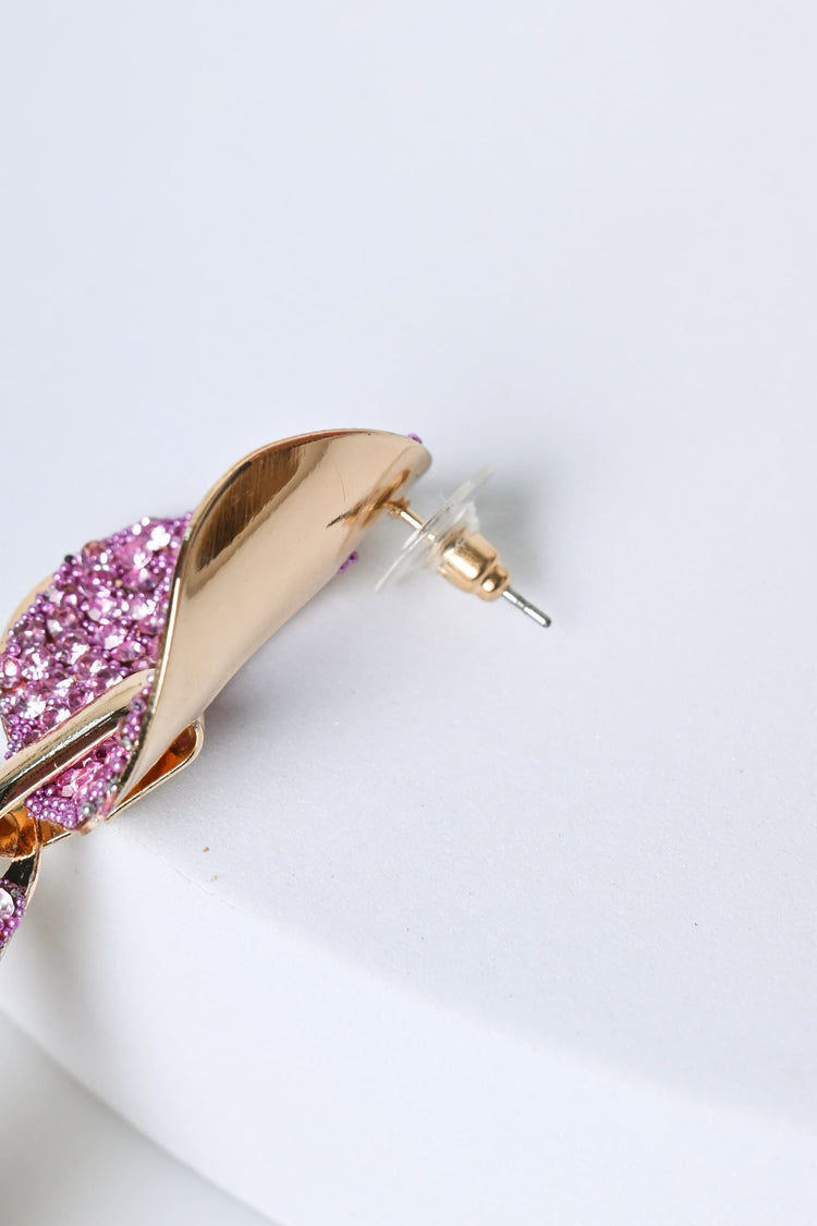 Orecchini geometrici con strass