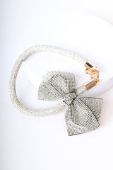 Portachiavi con strass e fiocco