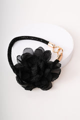Portachiavi con strass e fiore
