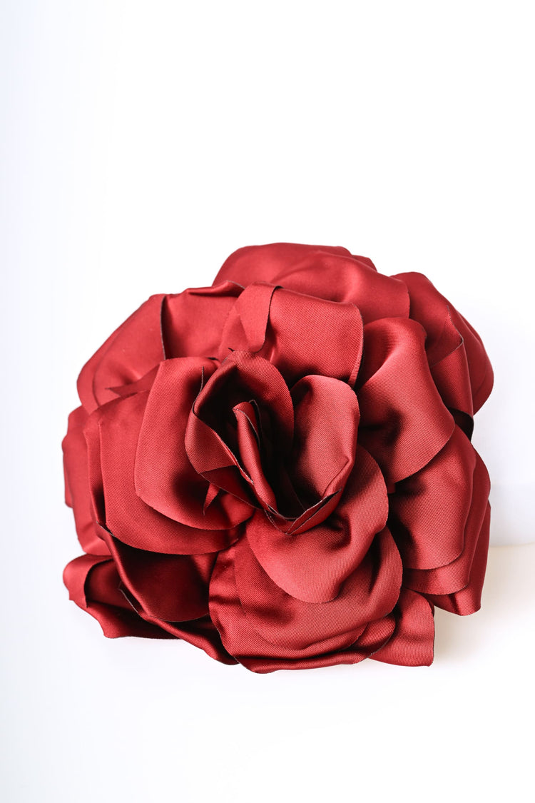 Spilla in raso a rosa