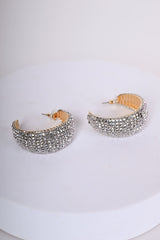 Orecchini a semicerchio con strass