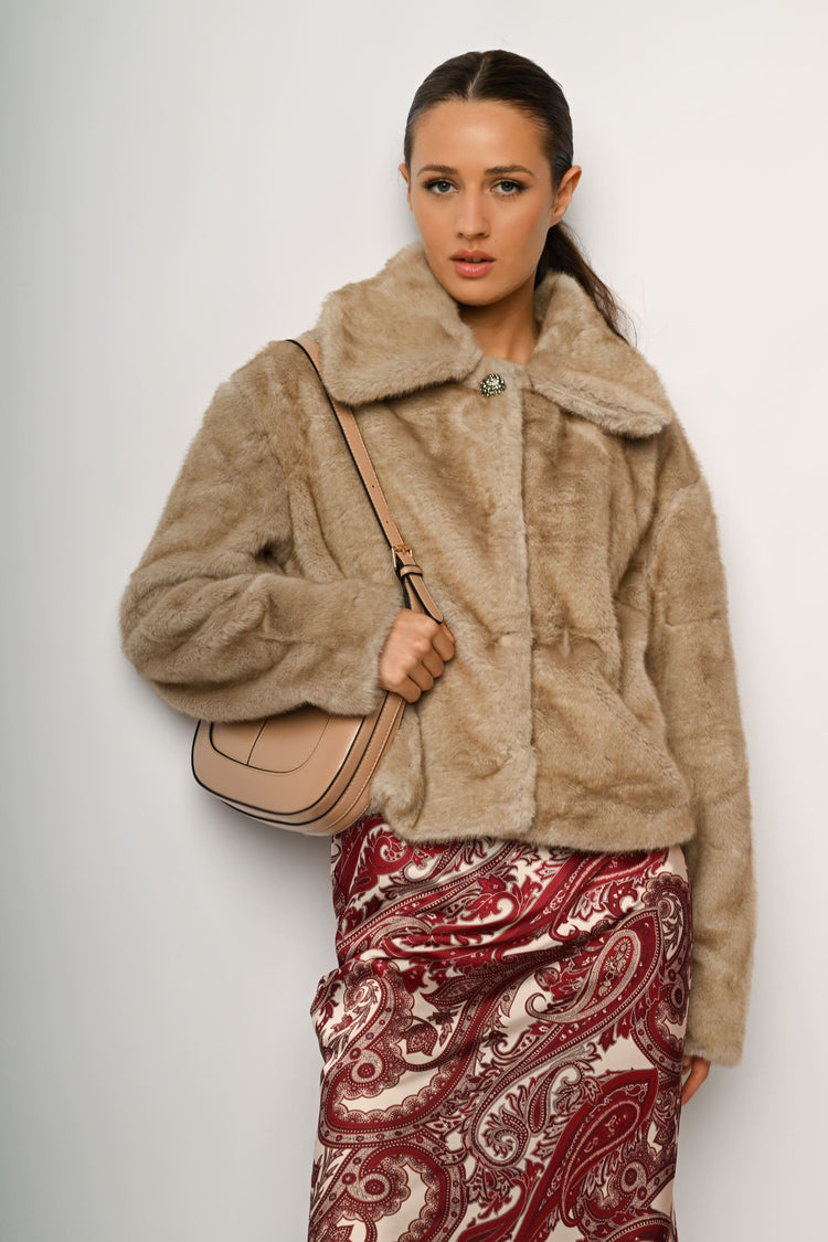 Giacca in faux fur
