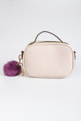 Borsa a tracolla con pompon