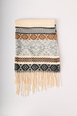 Sciarpa in jacquard con motivi geometrici