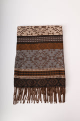 Sciarpa in jacquard con motivi geometrici