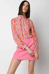 Minigonna in jacquard lurex