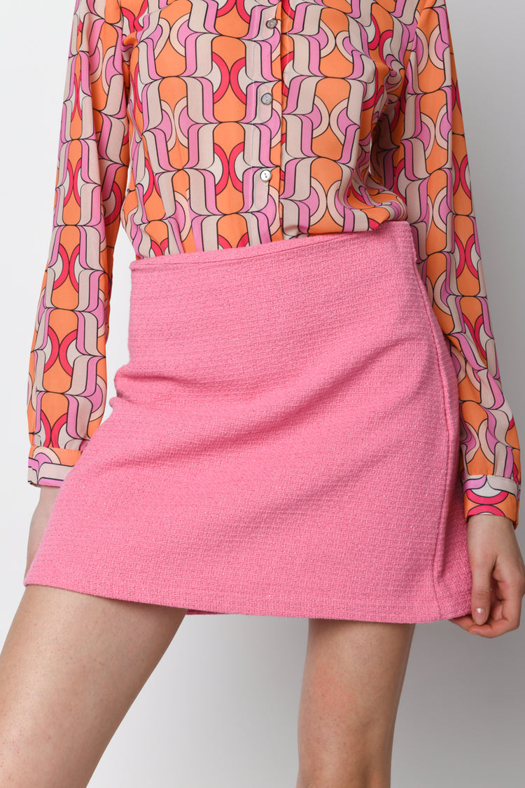 Minigonna in jacquard lurex