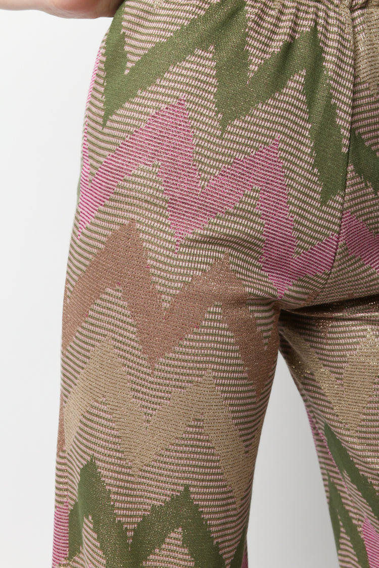 Pantaloni a motivo zig-zag
