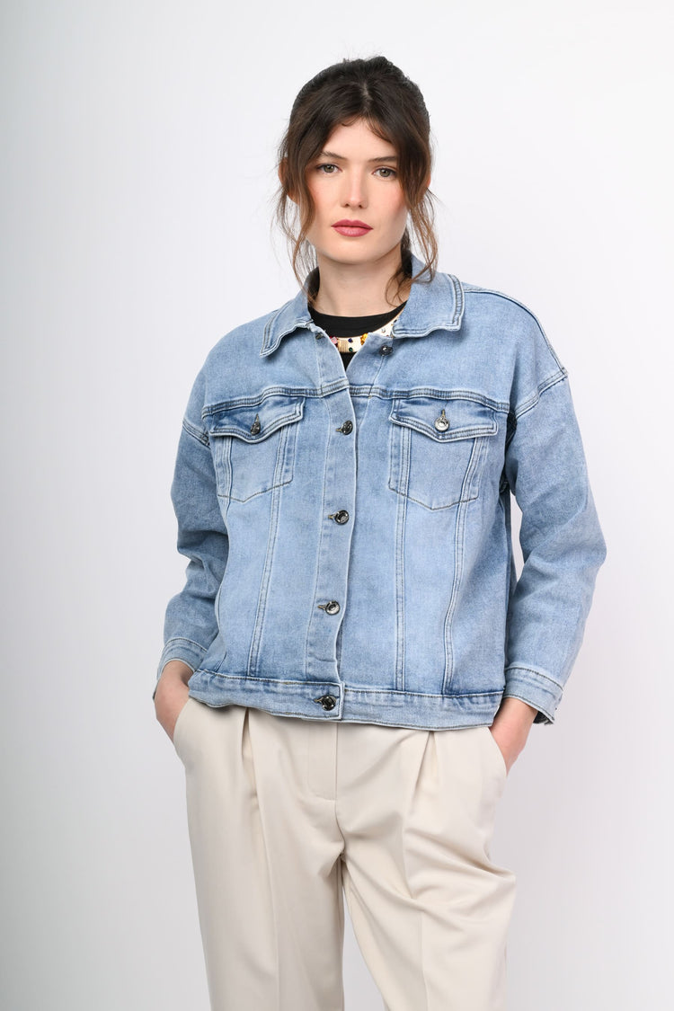 Giacca boxy-fit in denim