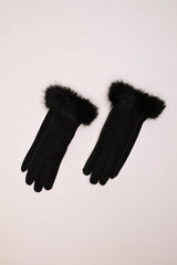 Guanti con polsini in faux fur