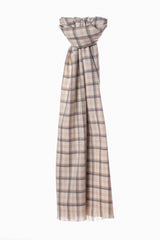 Sciarpa a motivo check lurex