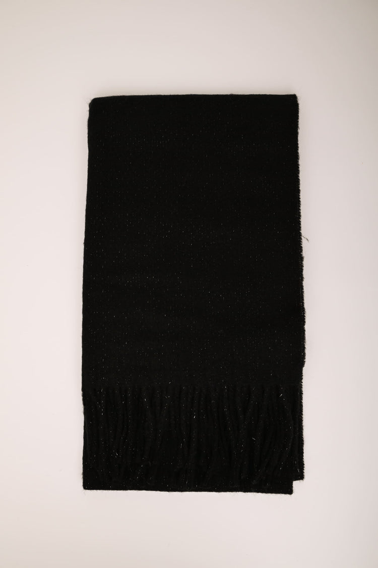 Sciarpa a tinta unita con frange