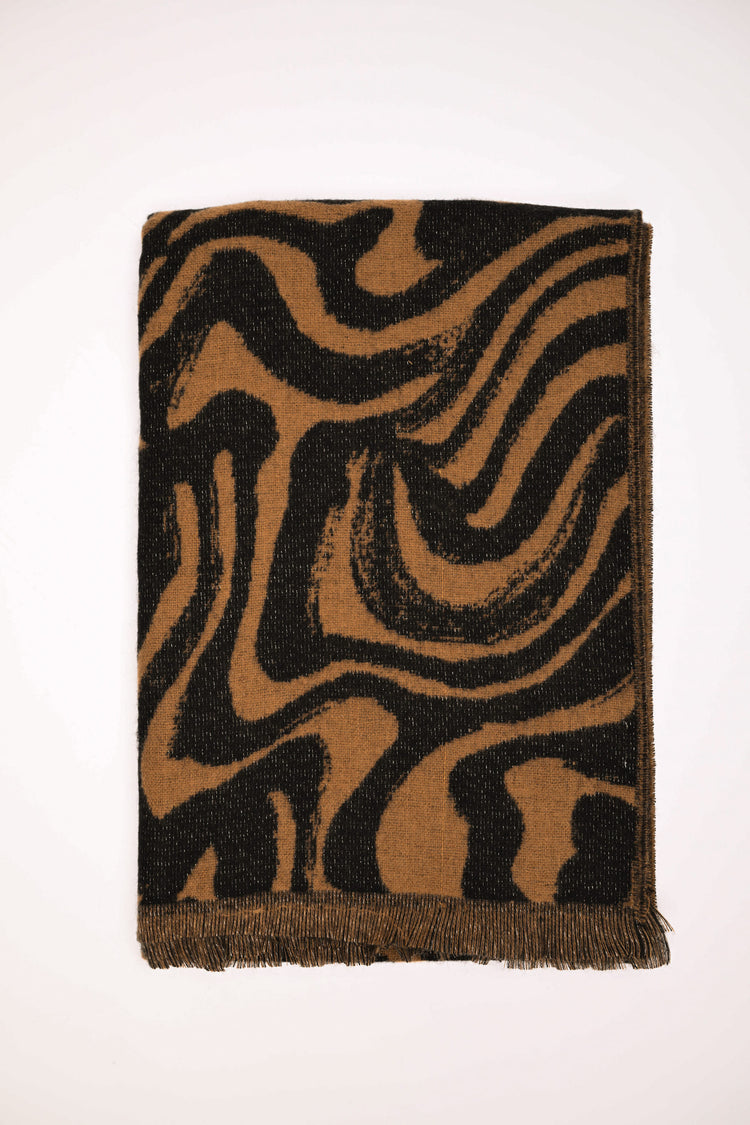 Sciarpa in jacquard animalier