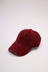Cappello da baseball in velluto a righe