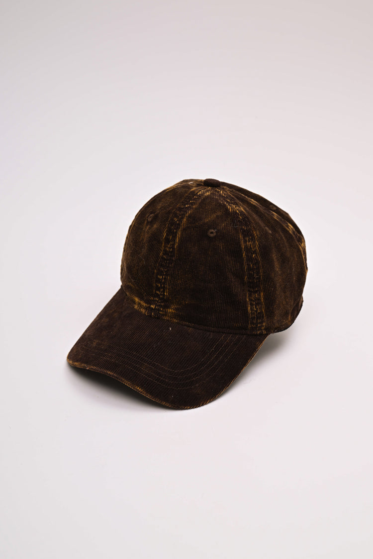 Cappello da baseball in velluto a righe