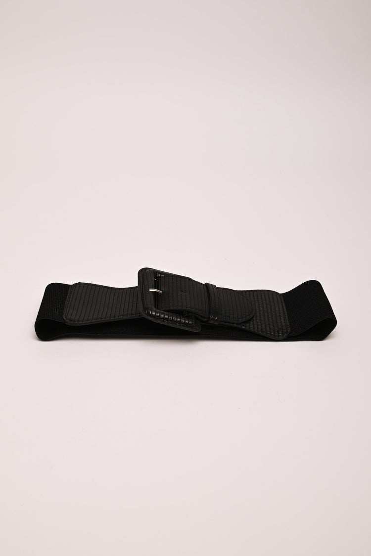 Cintura elastica in similpelle animalier