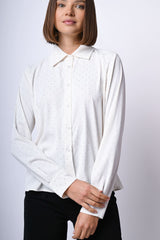 Camicia con strass all-over