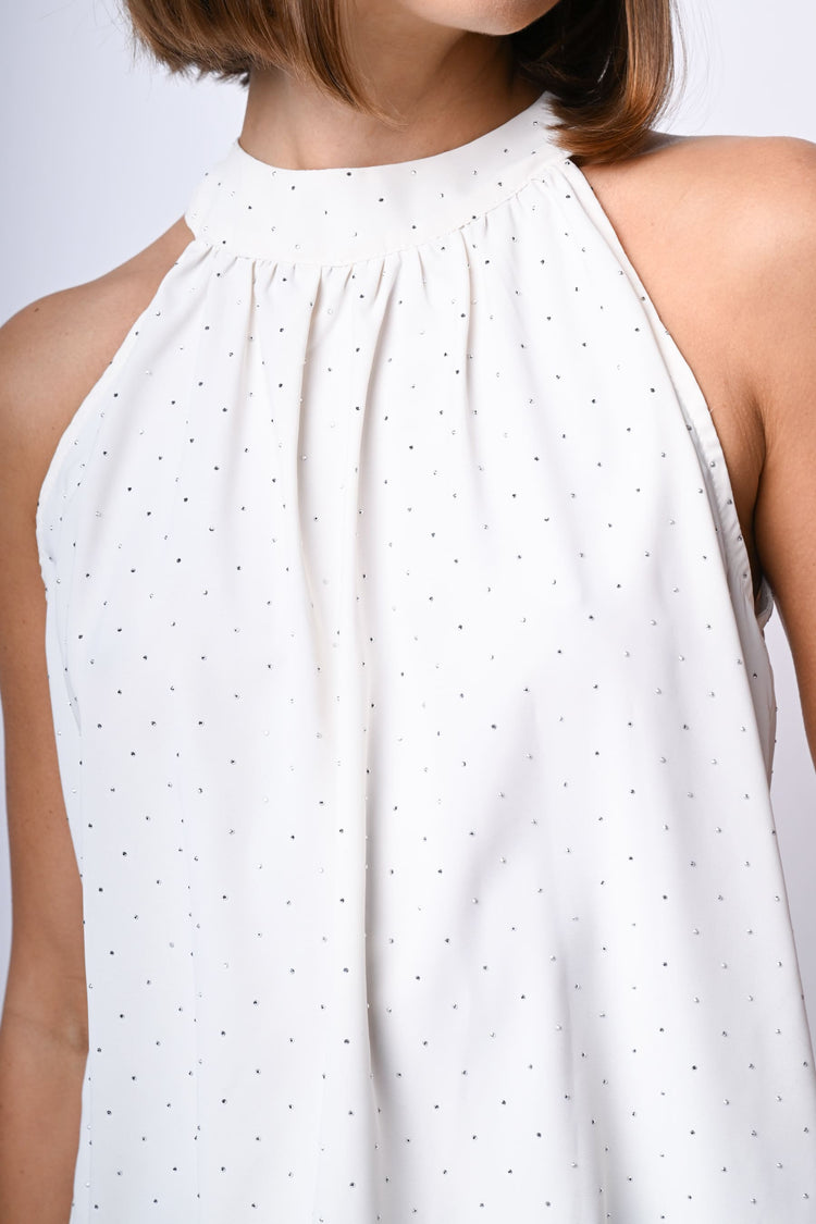 Top allAmericana con strass