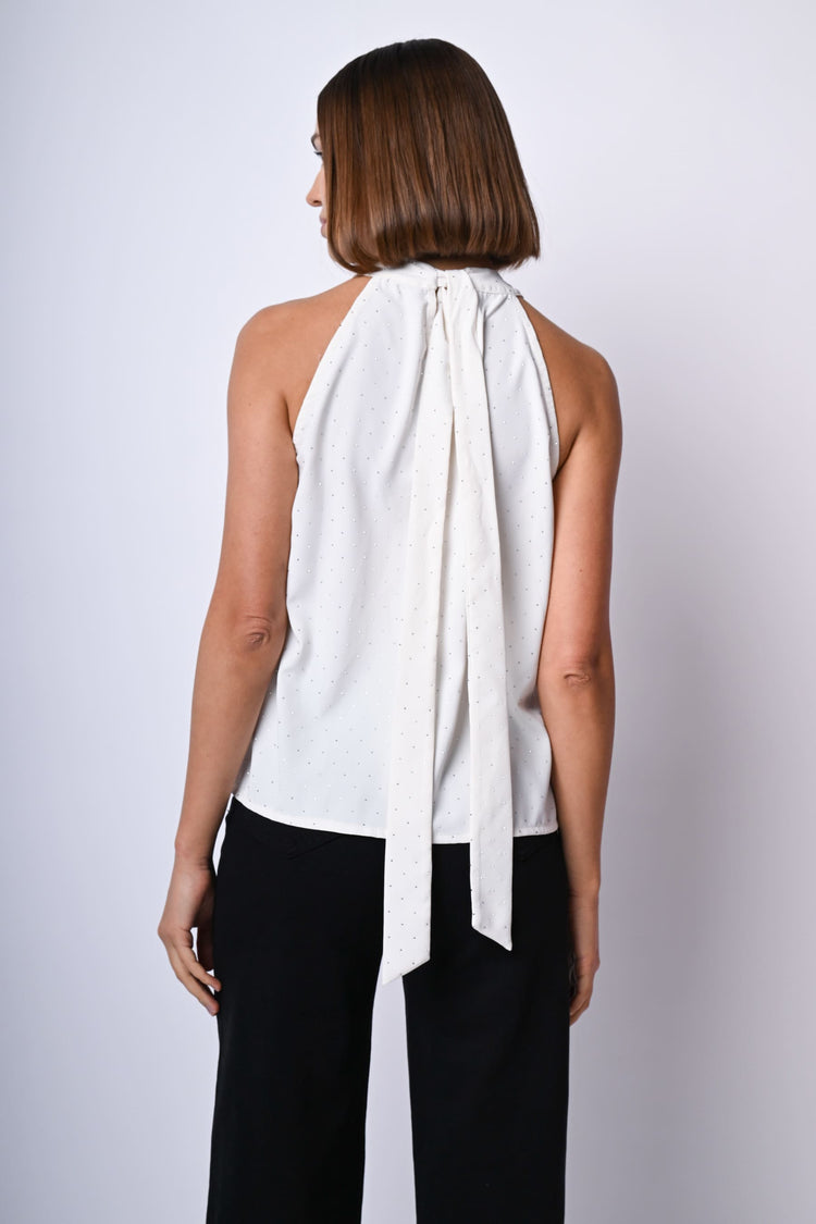 Top allAmericana con strass