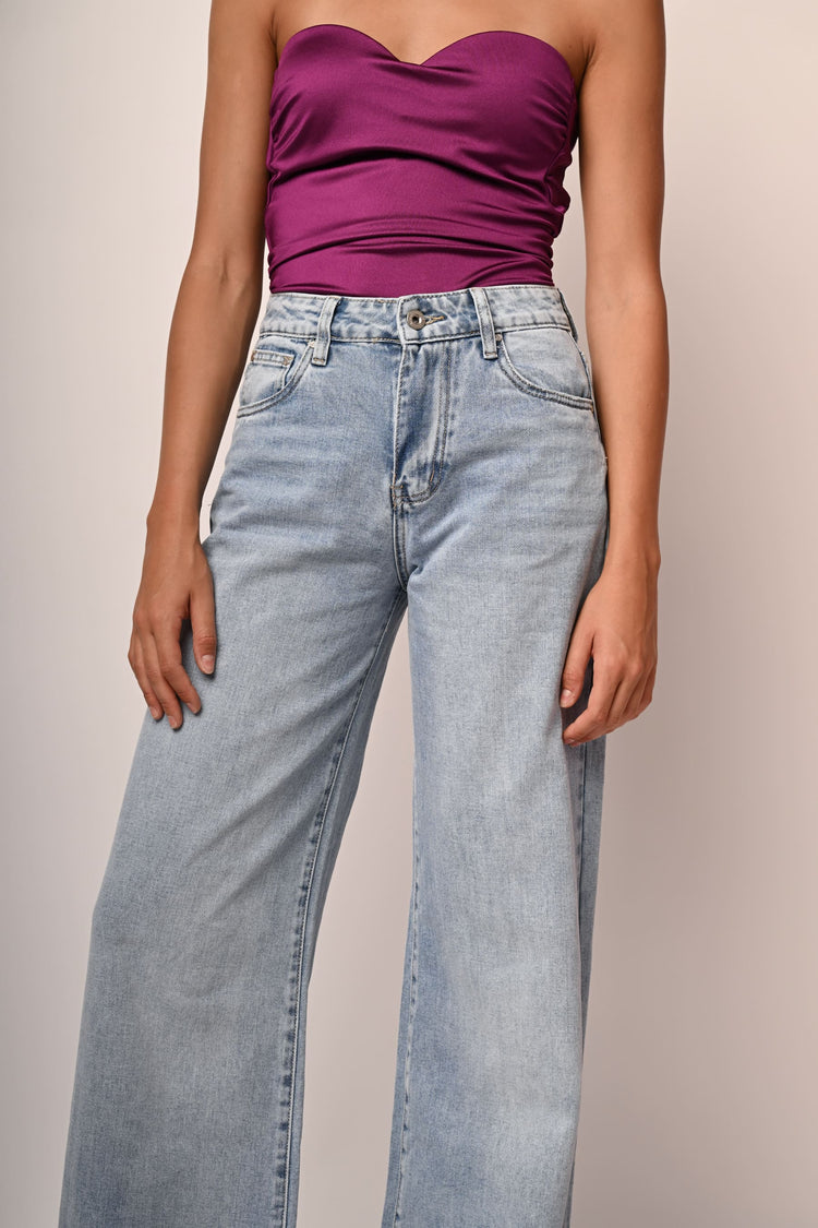 Top a bustier in raso
