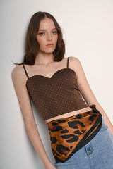 Top a bustier con strass