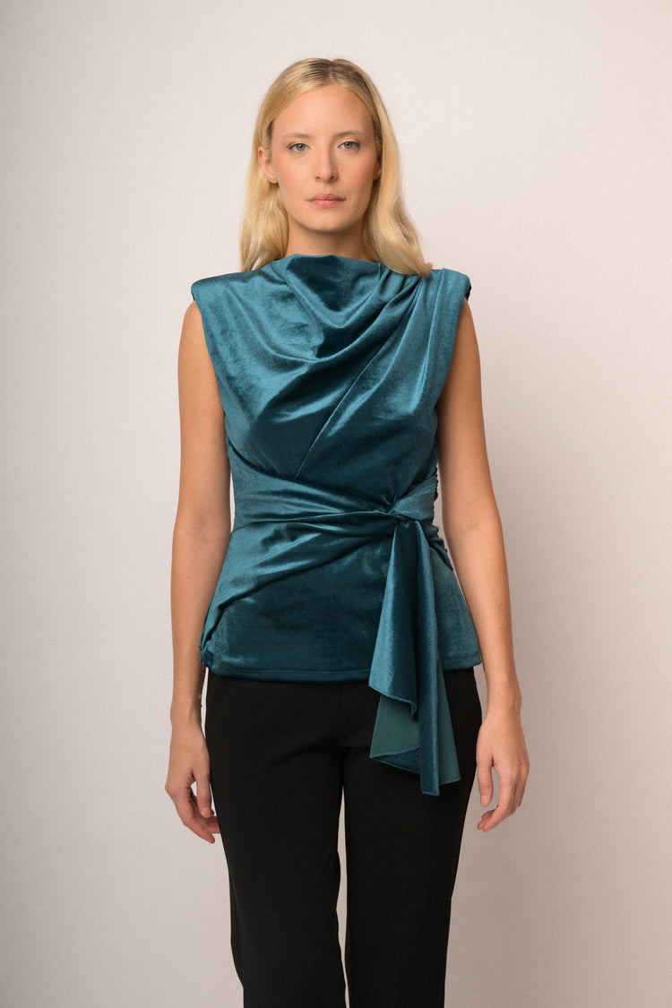 Maglia con nodo velour