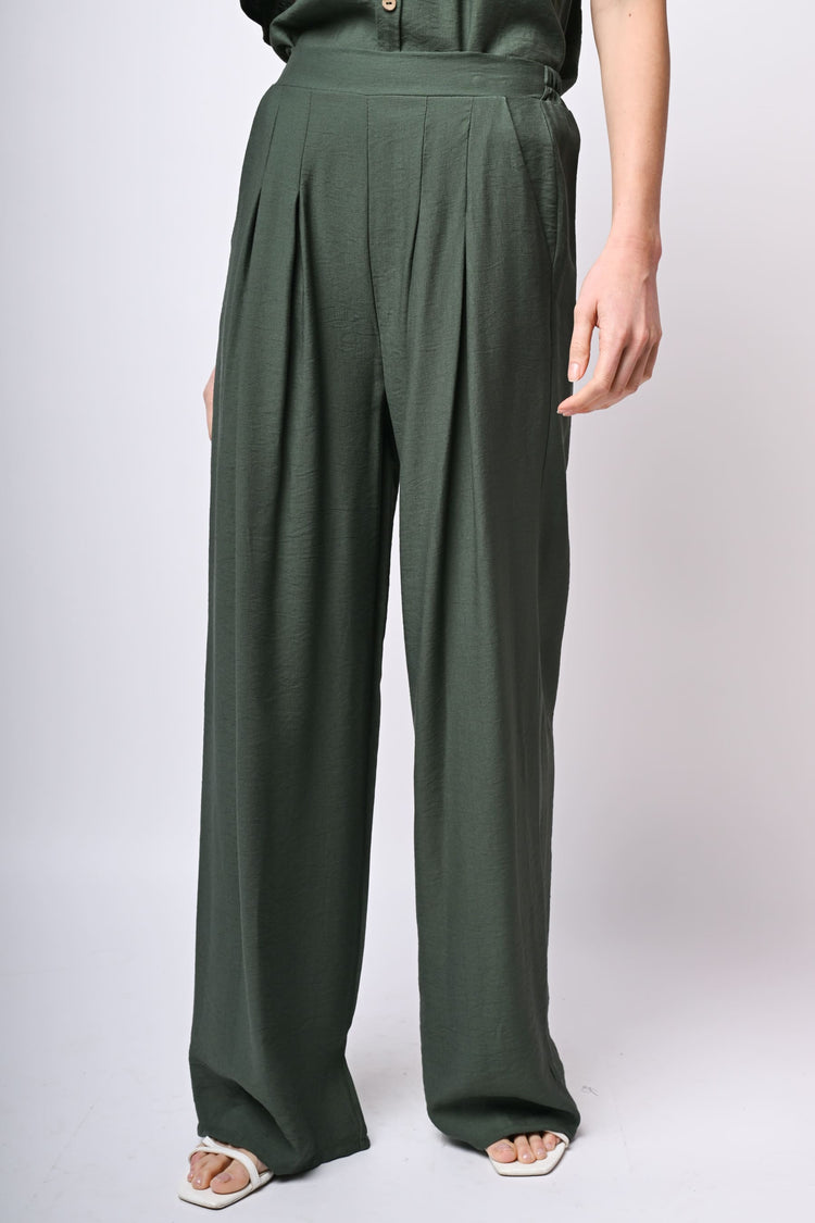 Pantaloni palazzo misto viscosa