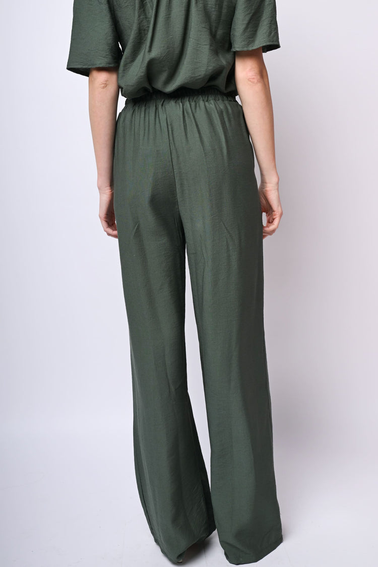 Pantaloni palazzo misto viscosa