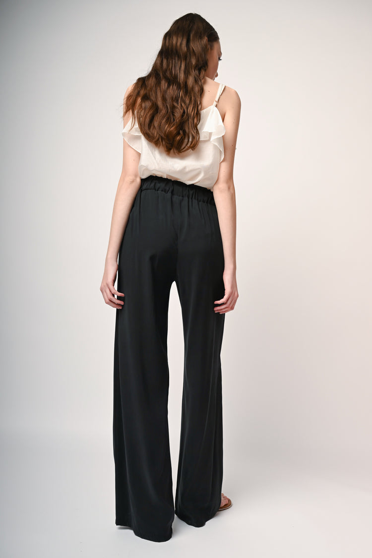 Pantaloni palazzo misto viscosa