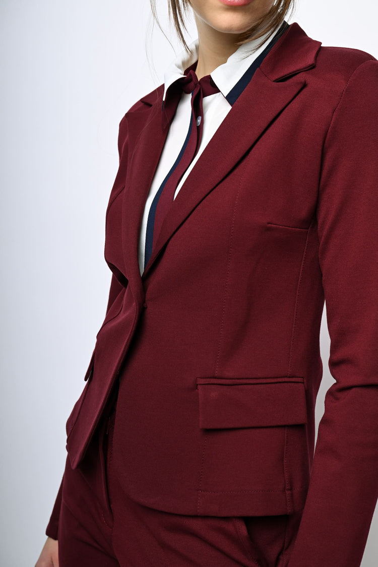 Blazer monopetto misto viscosa stretch