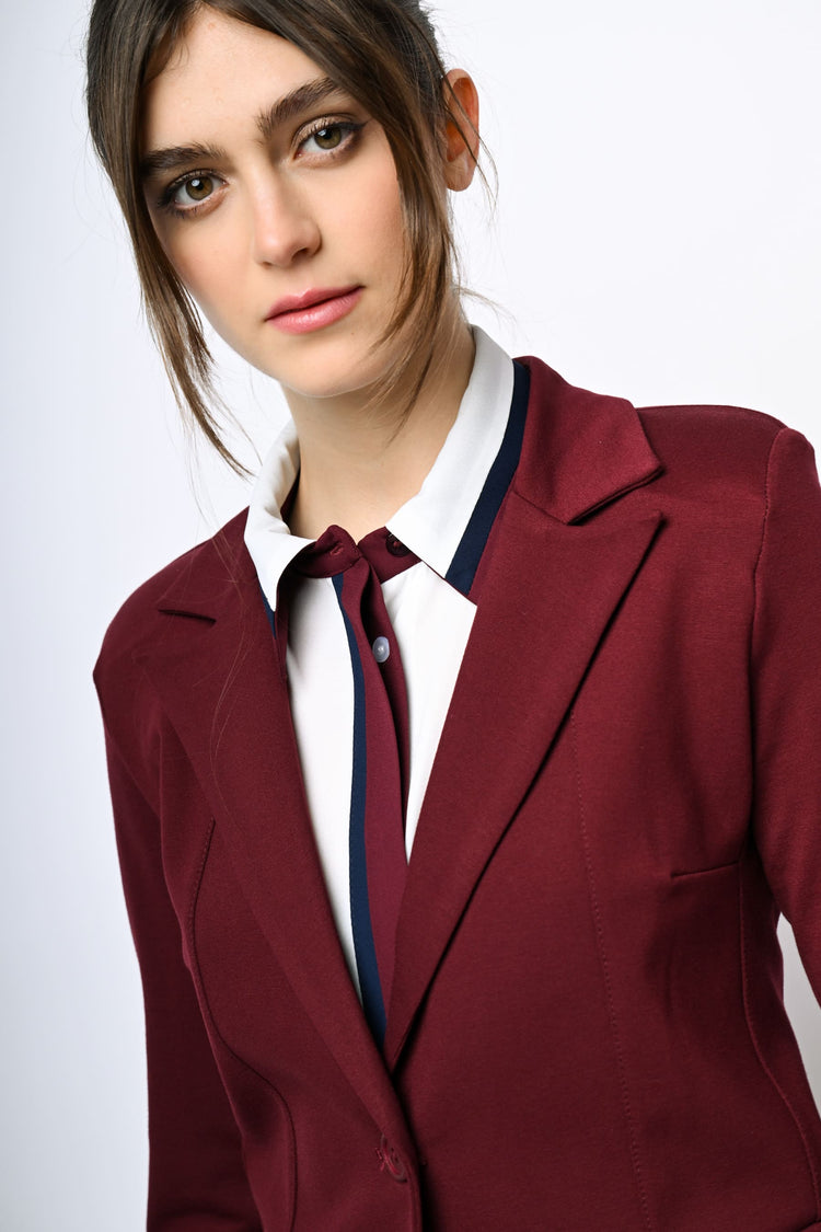 Blazer monopetto misto viscosa stretch