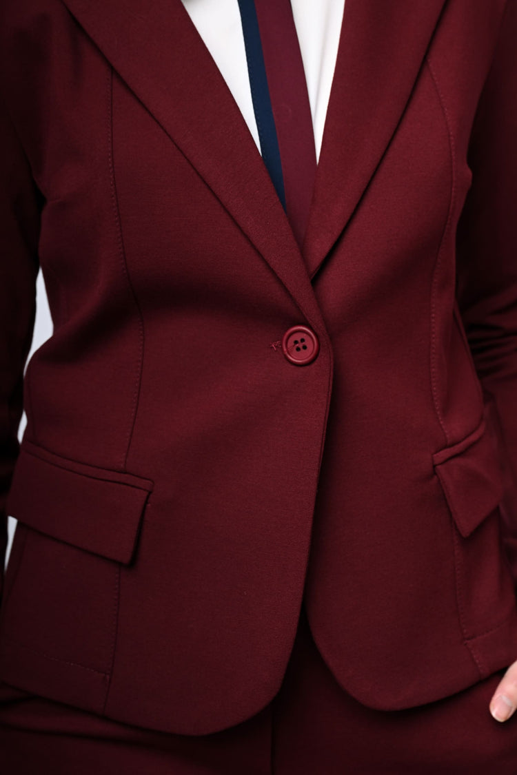Blazer monopetto misto viscosa stretch