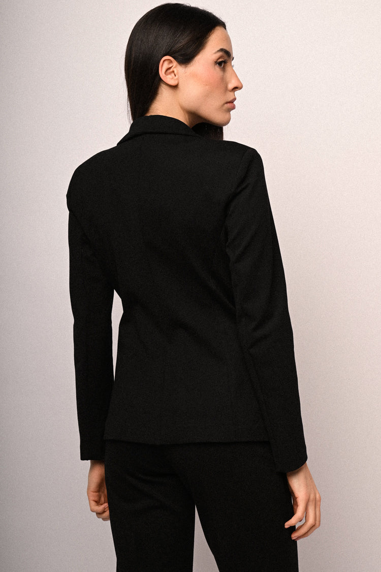 Blazer basic monopetto misto viscosa