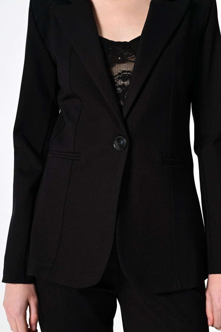 Blazer monopetto in tessuto stretch