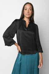 Blusa in raso di viscosa
